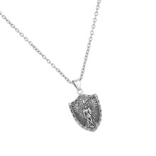 Einzigartige Erzengel-Halskette aus Edelstahl mit-Silber