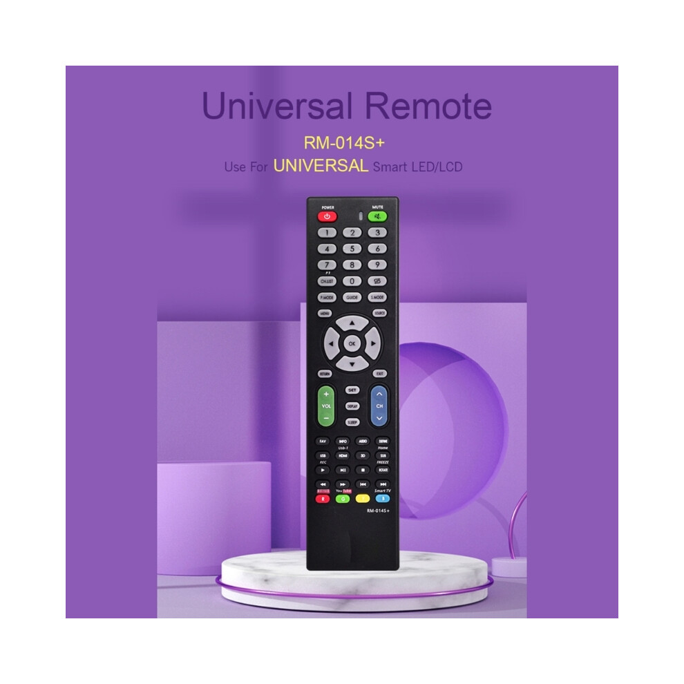 Universal Tv Remote Rm-014S Television Remote Controller Quick Responses For Lcd/Led Smart Tvs Replacement Accessory 6935161459234