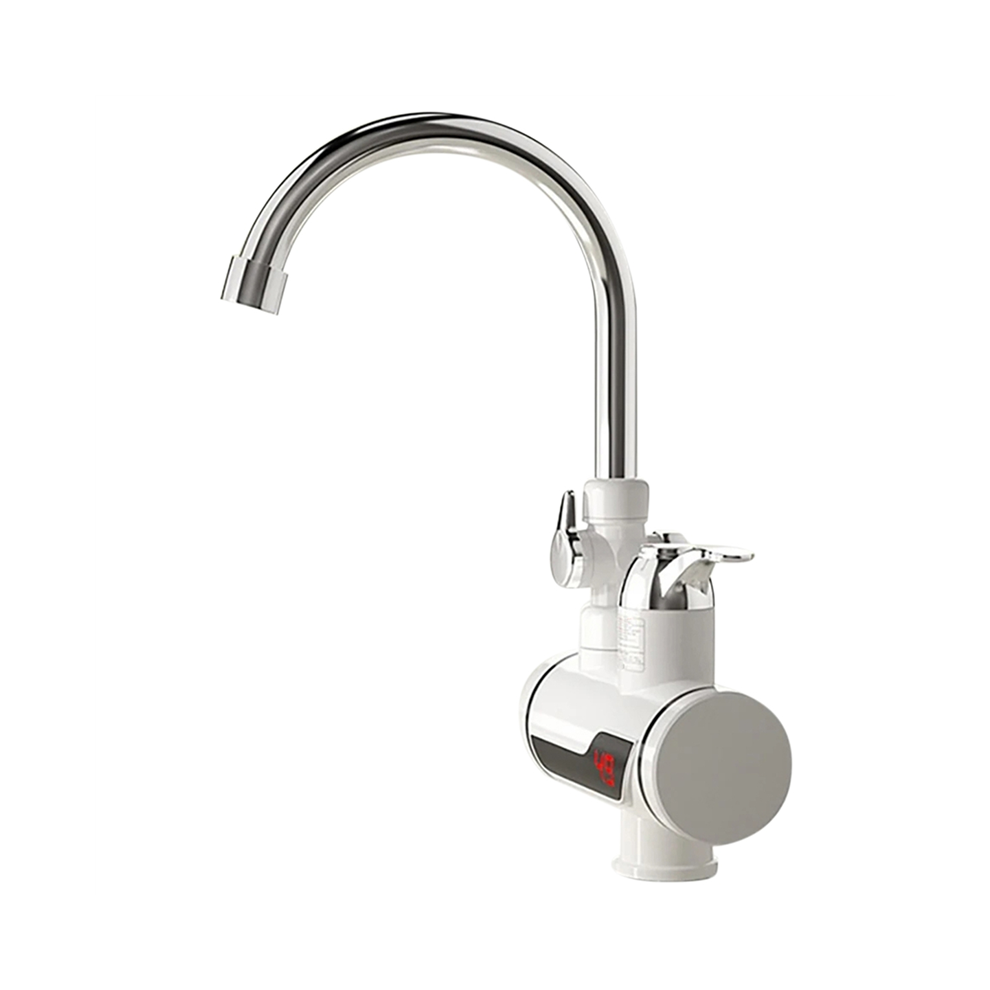 Digital Faucet 3000W Electric Hot Cold Mixer Tap 360 Degree Rotation Instant Heating Fast Heating Kitchen Bathroom Eu Plug 6935161553444