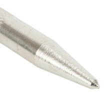 Knurled center punch tool in hardened carbon steel for accurate positioning marks on steel aluminum copper before drilling