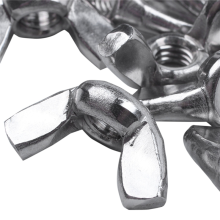 M6 Thread Dia Stainless Steel Wing Nut Butterfly Wing Nuts 30 Pcs