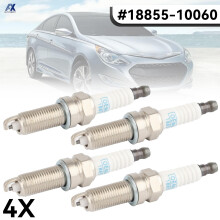 4pcs Car Spark Plugs 1885510060 Silver For Kia K3 Pro cee'd Hatchback 2008-2012 Venga Soul Hyundai i20 i30 Truck Ignition Parts