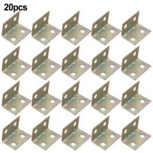 Angle Bracket 20pcs 4 Holes 90 Degree Furniture Corner Cover Reuseable Stainless Steel Table Fastener