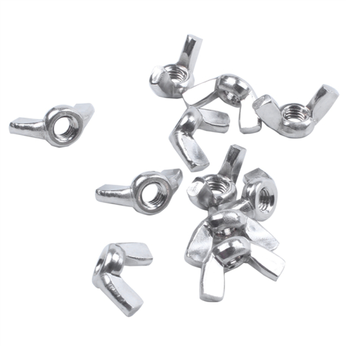 M6 Thread Dia Stainless Steel Wing Nut Butterfly Wing Nuts 30 Pcs 1