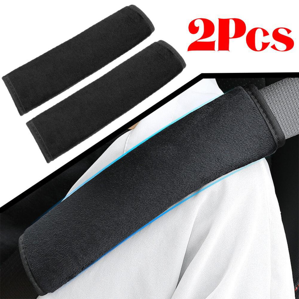 Car Seat Belt Cover Adjustable Plush Seat Belt Cover Shoulder Strap Covers Universal Automotive Interior Accessories Black 6935161561487