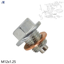 M12 1.25MM Magnetic Oil Sump Nut Drain Oil Plug Screw For Toyota Reiz Camary RAV4 Highlander Land Cruiser Prado and Nissan cars