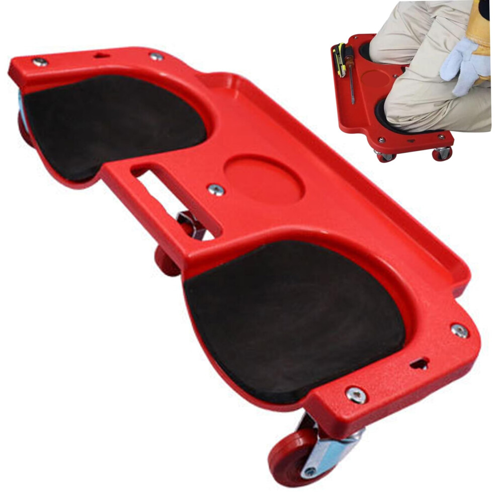 Knee Roller Rolling Knee Pads With Wheels 20X10 Inch Thickened Comfort Kneel Pad For Garage Workshop Floor Red 9347817916508