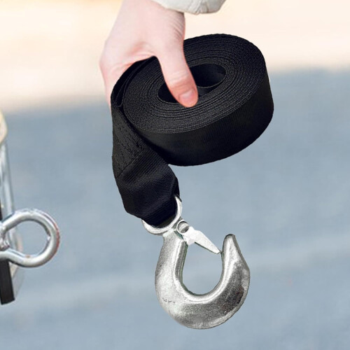 Nylon Strap – Tow straps, durable, polyester winch strap with hooks 1