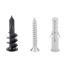 5 Stück Wandhaken 15 kg 13x12,5x6 cm Schwarz