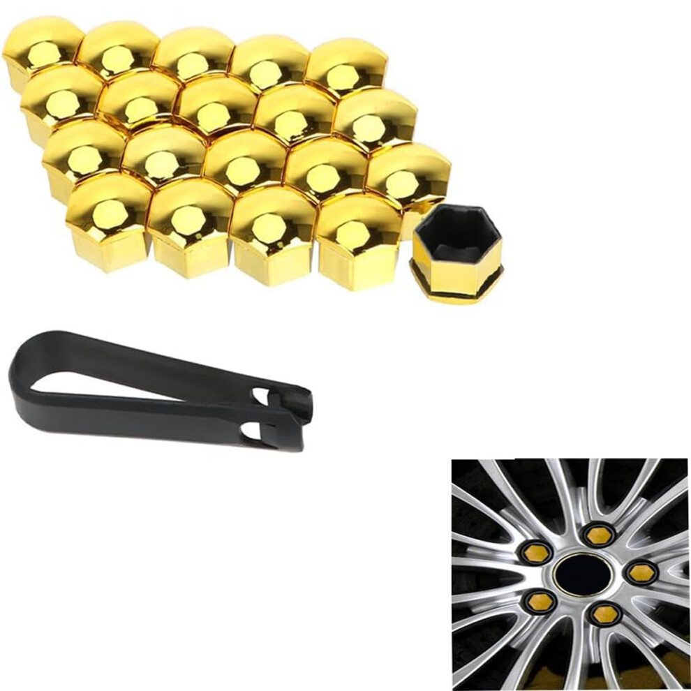 Car Wheel Nut Caps 19Mm Anti Dust 20Pcs For Land Rover Defender Discovery Range Rover Evoque Yellow 9187378007136