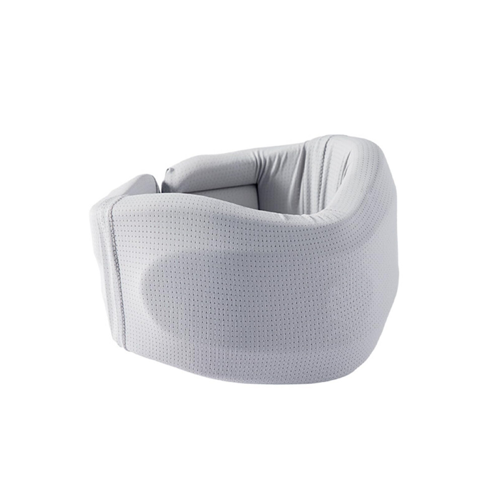 Grey Neck Brace With 360 Cervical Support, Breathable Ice Silk, Posture Correction, L