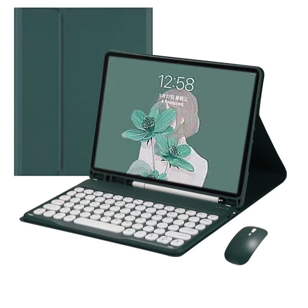 Keyboard Case For Ipad Air 13 Inch M3 M2 Teal Detachable Keyboard Pencil Holder For Ipad Pro 12.9 Gen 3 4 5 6 Blue 9382693091123