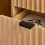 Bedside table with 2 drawers with wave-effect fronts, H52 cm - BOLOGNE 7