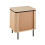 Bedside table with 2 drawers and grooved-effect sides, 55 cm high - MALAGA 9