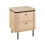 Bedside table with 2 drawers and grooved-effect sides, 55 cm high - MALAGA 8