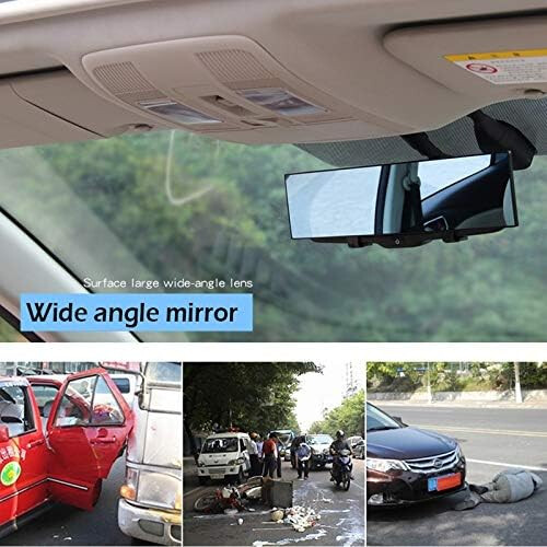 Car Rear View Mirror 30cm Wide Angle Panoramic Interior Mirror for Blind Spot Elimination 2