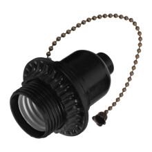 Vintage Lamp Socket with Pull Switch Retro Lamp Base for Floor Lamps Fuse Protection Compatible with Various Light Bulbs