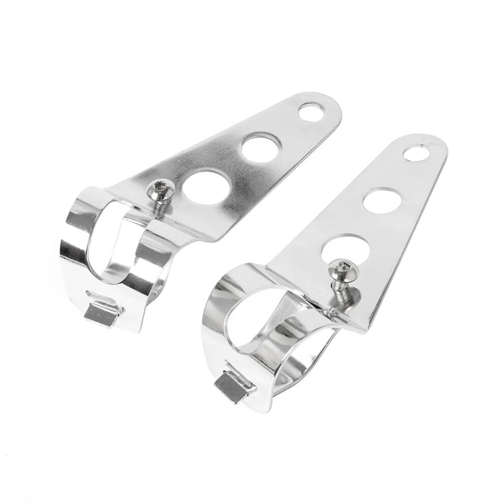 Fog Bracket Motorcycle Head Bracket Modification Holder Trestle Front Shock Absorber Iron Silvery 35Mm 43Mm Light 9426802588521