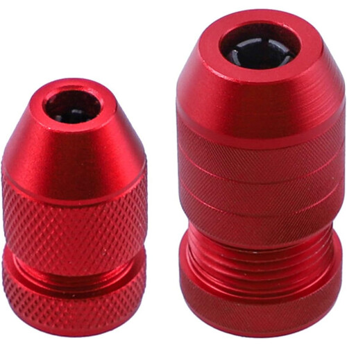 Drill Bit Stop Collar Aluminum Adjustable Depth Stop Red Securely Locks For Woodworking Hand Tools 1