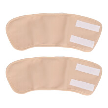 Thyroid Castor Oil Patch, Reliable Materials Anti-Leakage Designed Reusable Castor Oil Wraps for Neck, Arm, Knee, Foot (Khaki, 2Pcs)