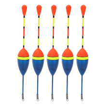 Buoyant Fishing Floats Durable Plastic Bobber Adjustable Depth Control Lightweight Responsive Bite Indicator Bright Colored Floats (5PCS)