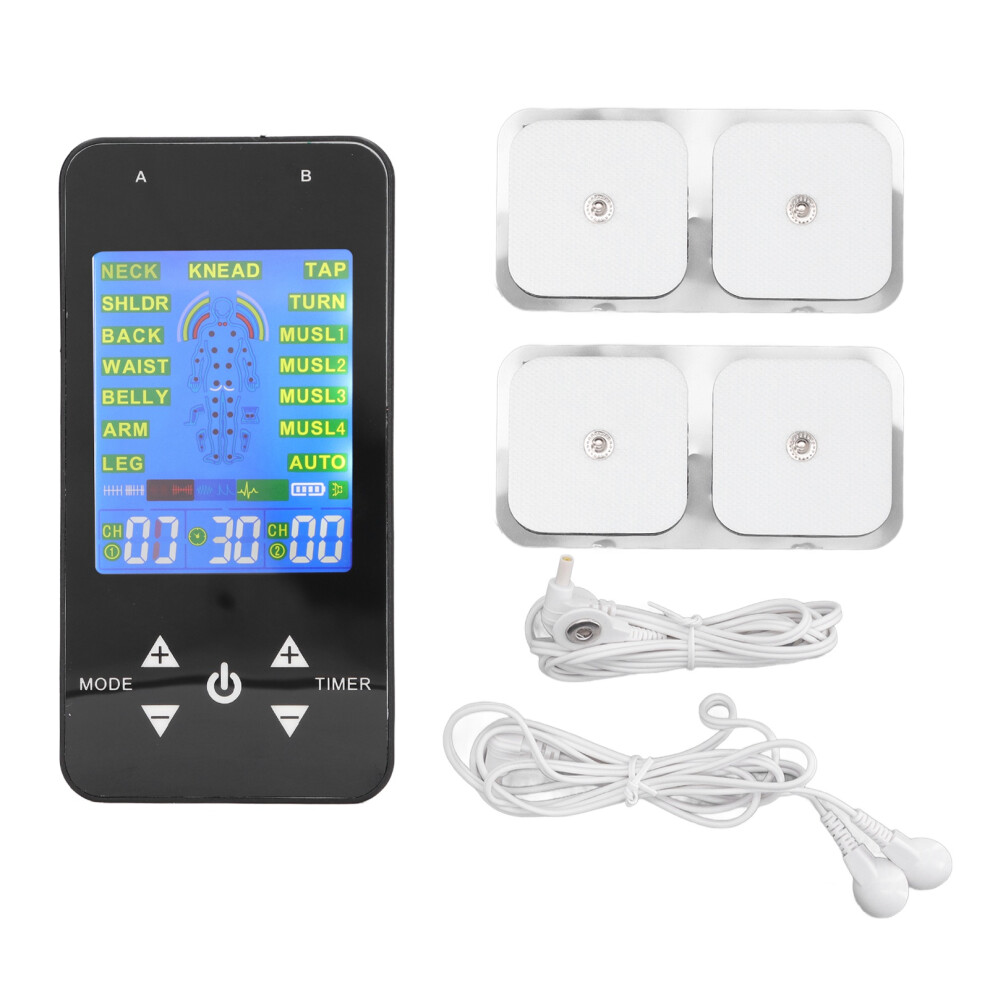 EMS Digital Massager with Physical Therapy Features, Stepless Dimming and 12 Mode Selection, Portable Pain Relief Device with Easy Set Program, Touch