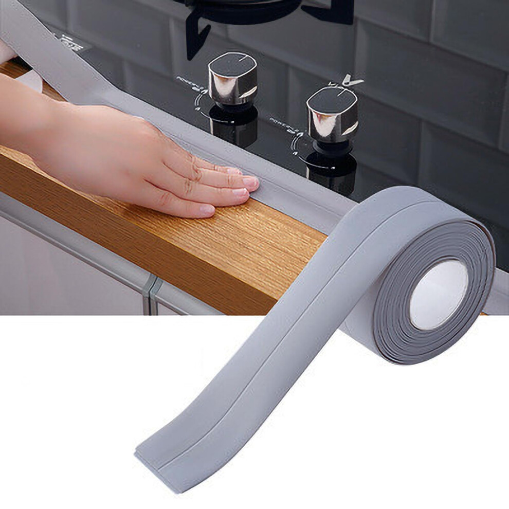 Caulk Tape Bathroom Caulking Tape Selfadhesive Sealing Pvc Caulk Strip 3.2 X 3.8 Cm Gray For Kitchen And Bathroom 9347817136371