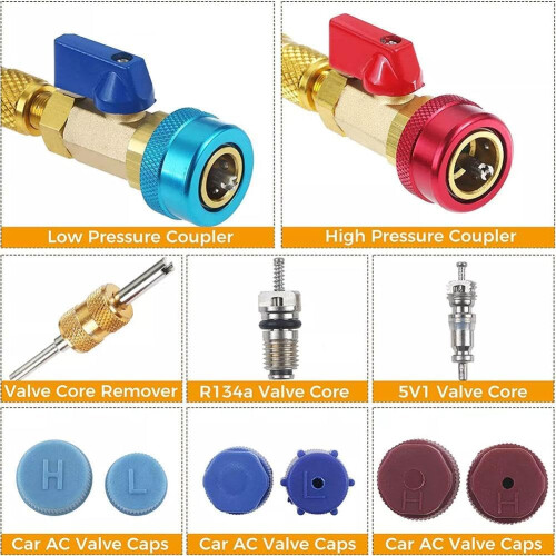 31Pcs R134A Valve Core Quick Remover Installer Tool Set For A/C Refrigerant System Valve Core Removal Tools 2