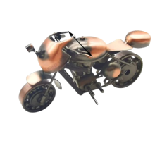 Escultura de motocicleta vintage, presente de ferro para homens, presente de aniversário exclusivo, aparência clássica retrô, à prova d'água e