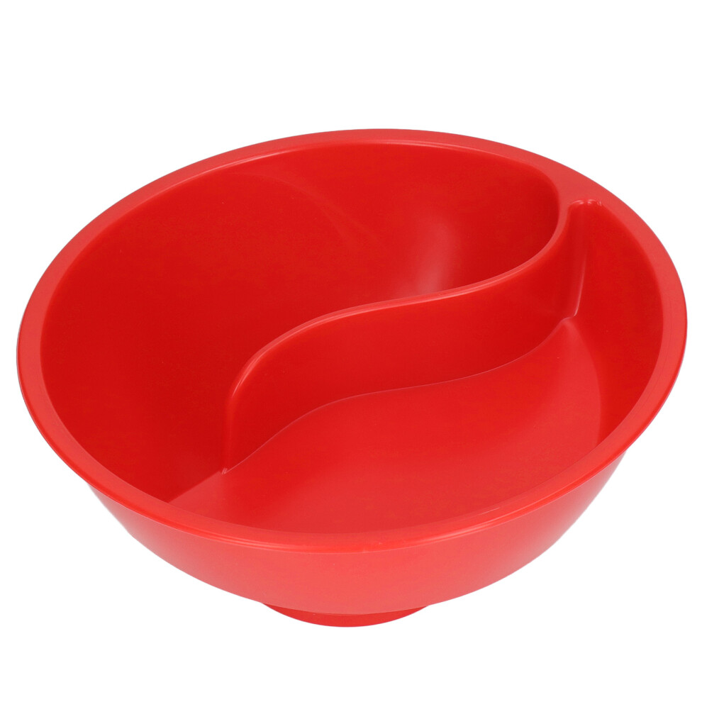 Divided Plastic Bowl 18.3x10cm BPA-Free Stackable Snack & Ice Cream Dish