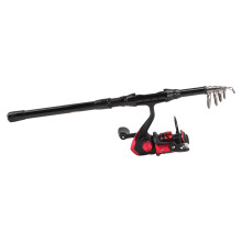 Compact Black Sea Rod & Reel Combo - 178cm Ideal for All Water Types Travel