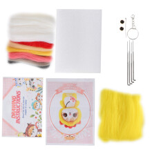 Lana per feltratura ad ago 200 g Pollo 1 set fai-da-te