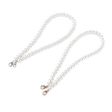 2 pièces, chaîne de perles artificielles de 60 cm, perles ABS, perle de 12 mm