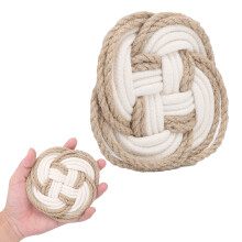 Woven Jute Round Coaster Pot Pad 10.5cm Heat Insulation Water Absorption