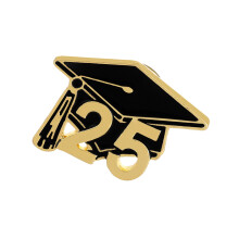 Elegant Graduation Caps Brooch Symbolizing Achievement-C3023