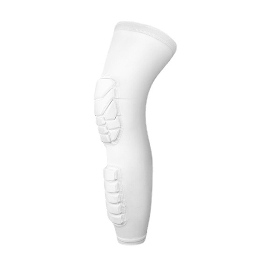 Soccer Shins Guard Calf Sleeve Basketball Leg Sleeve Compression Leg Warmer Knee Pad White M 9189345383694