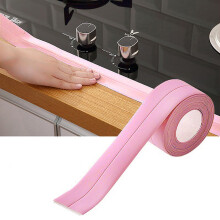 PVC Self Adhesive Waterproof Seal Strip for Kitchen Bathroom Bathtub Sink Edge Protection Pink