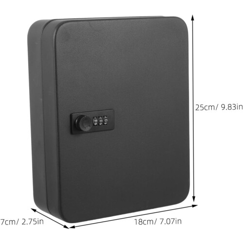 Key Box WallMounted Key Management Cabinet With Code Slots, Metal Security Organizer 1