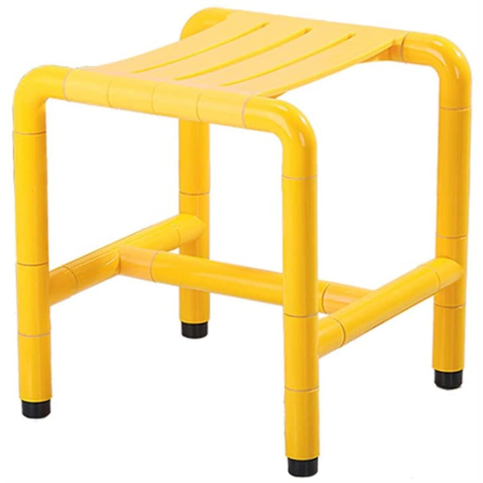 Yellow Disabled Shower Stool, For Pregnant Woman Showers Bedroom Bath Chair Elderly Antislip Portable Shower Seats Stools Shower Chair 45Cm