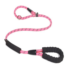 Dog Leash Reflective Nylon Outdoor Training, DoubleHandle PStyle Rope, Adjustable Collar Belt, Harnesses and Leashes
