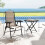 Outsunny Outsunny 3 Pieces Folding Garden Bistro Set with Cup Holders, Khaki 3