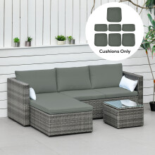 Outsunny Cushion Cover Replacement Garden Rattan Patio Furniture Seat Cover
