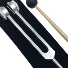 Aluminium Alloy Tuning Fork 90g Sound Healing with Reflex Hammer Red