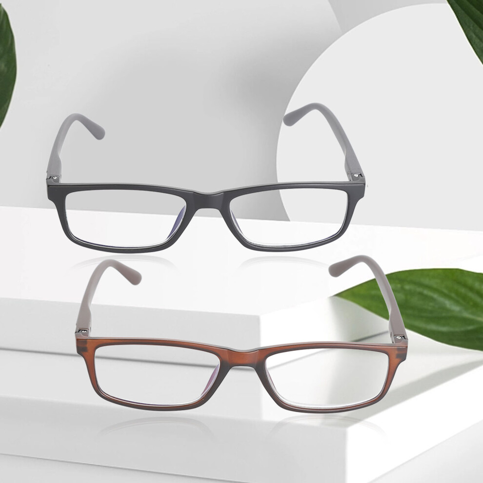 Blue/Light Elderly Blocking Reading Glasses Tawny Frame +200
