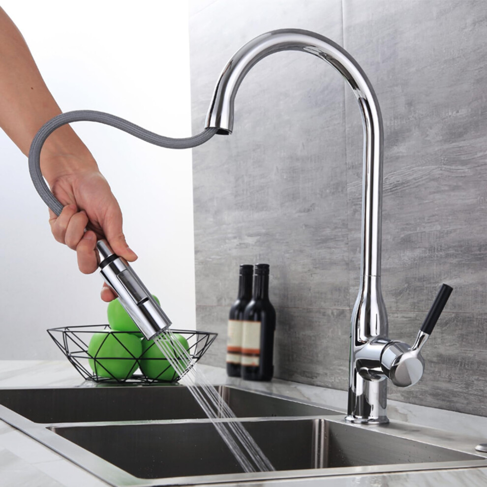Kitchen Faucets With Pull Out Spray Brass Kitchen Sink Faucet Model Oat 360 Degree Swivel Dual Mode Hot Cold Water 9189345319280
