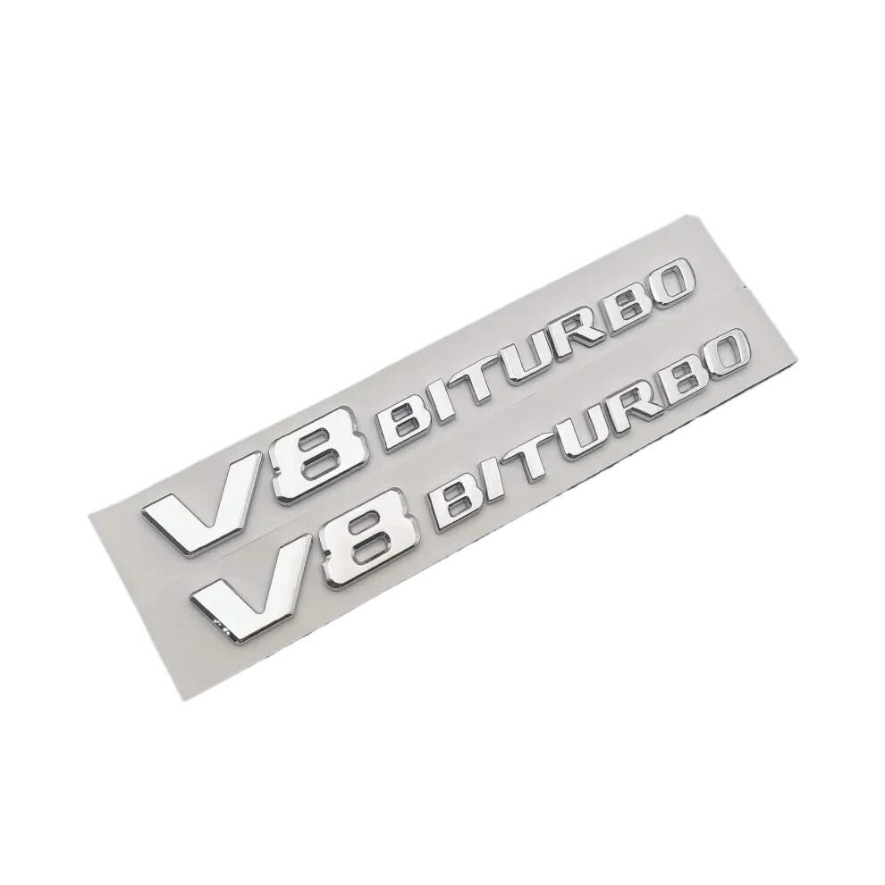 Chrome Emblem Badge Rear Trunk Sticker For Mercedes C63 Amg V8 Biturbo W204 W205 Black 9426802589627