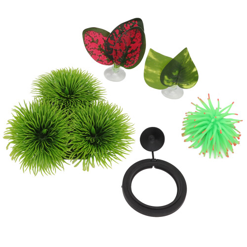 Conjunto de 5 piezas Betta Leaf Pad - Plástico+Silicona, Mixto