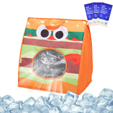 Cat Travel Carrier with Builtin Ice Pack, Foldable Ventilated Pet Bag for Summer Trips, Orange