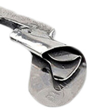 Metallischer gebogener Nähmaschinenfuß, 3/16 Zoll (0,8 cm) Flachwagen
