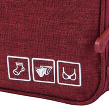 Travel Underwear Organizer 20L Oxford Fabric Wine Red Large Capacity
